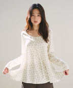 [ Pre-order ] Floral Tuck Longsleeve