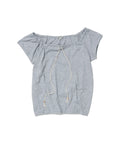 [ Pre-order ] Drawstring Off-shoulder Short Sleeve Tee