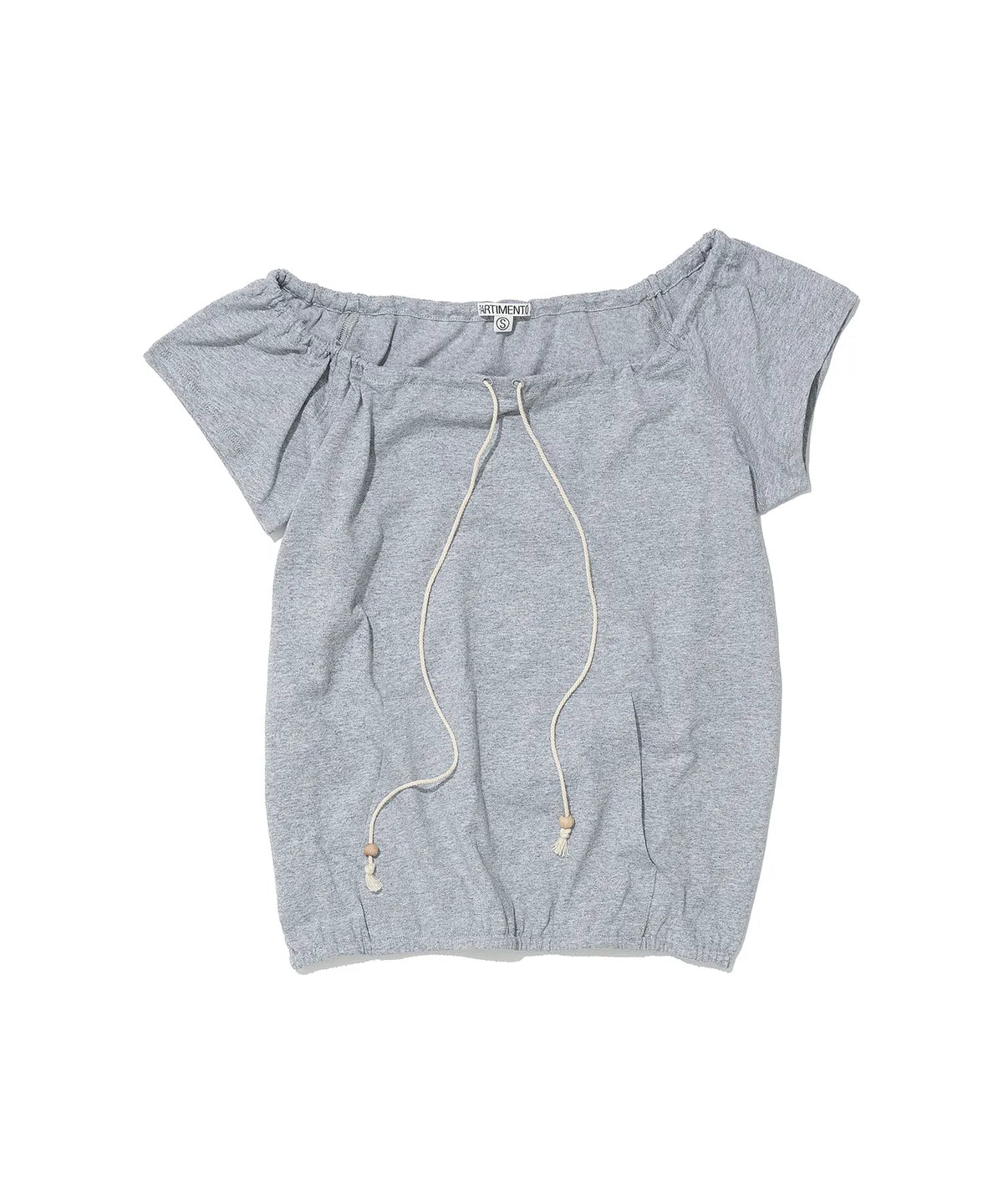 [ Pre-order ] Drawstring Off-shoulder Short Sleeve Tee