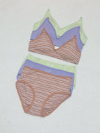 [ Pre-order ] 間條內衣套裝👙 Pattern Oh! Bra Panty SET ( 內附胸墊 )