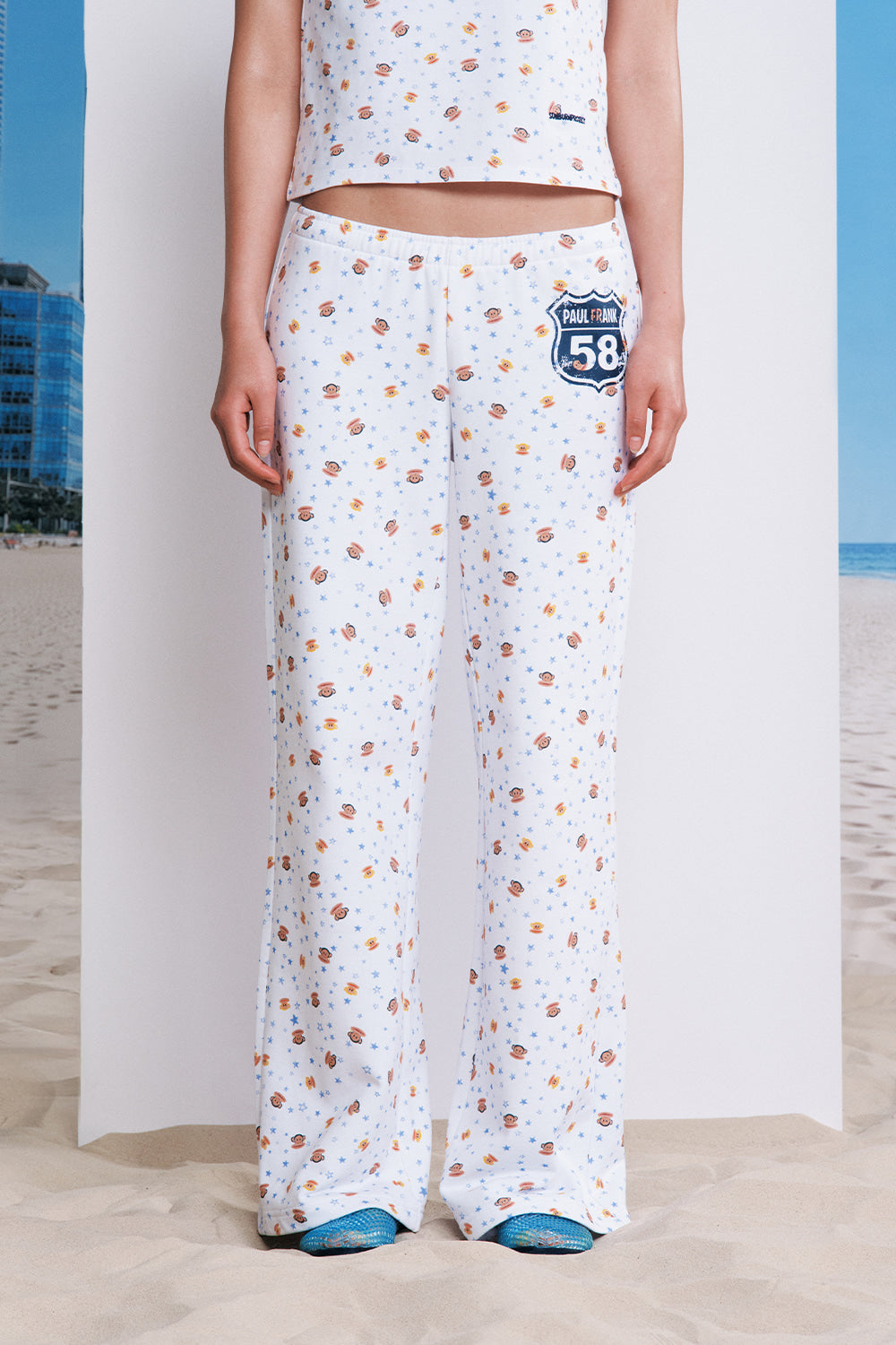 [ Pre-order ] Sunburn X Paul Frank Cotton Banding Pants