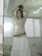 [ KR0458 清貨 ]  薄針織修腰長袖上衣兩色入 Bali Knit Ops