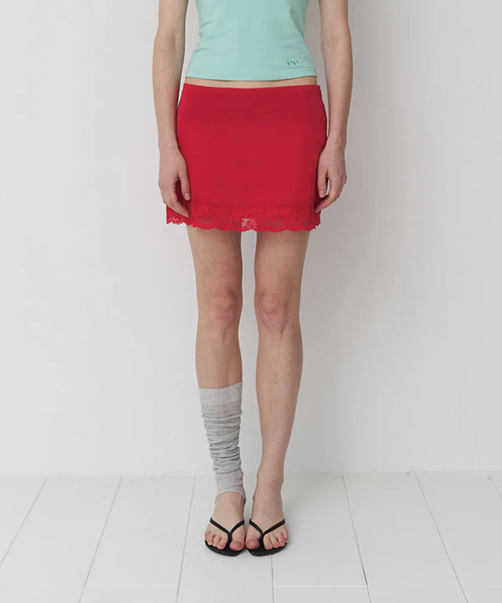 [ Pre-order ] Lace Satin Skirt