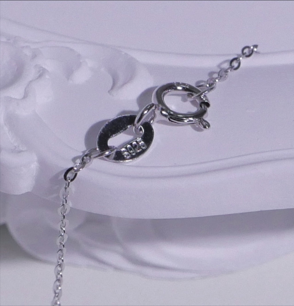 [ Pre-order ] TSC016 葡萄石純銀S925頸鏈 Natural Prehnite Silver Necklace