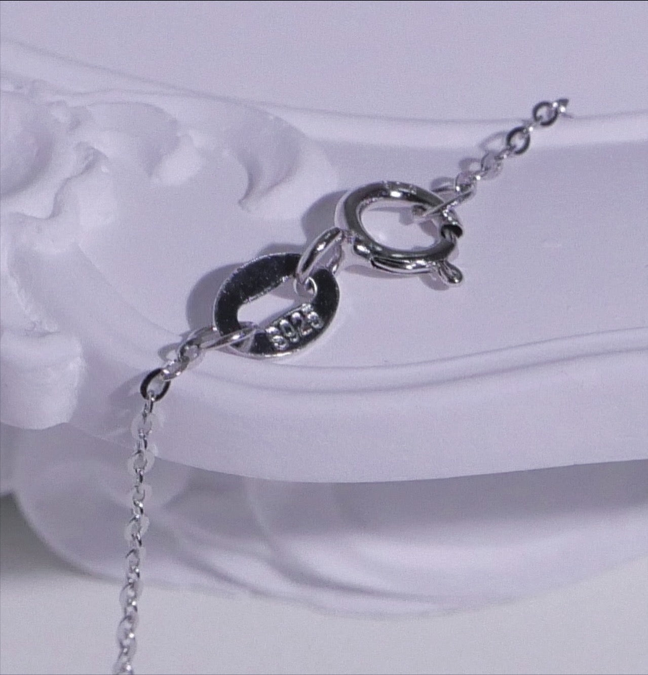 [ Pre-order ] TSC016 葡萄石純銀S925頸鏈 Natural Prehnite Silver Necklace