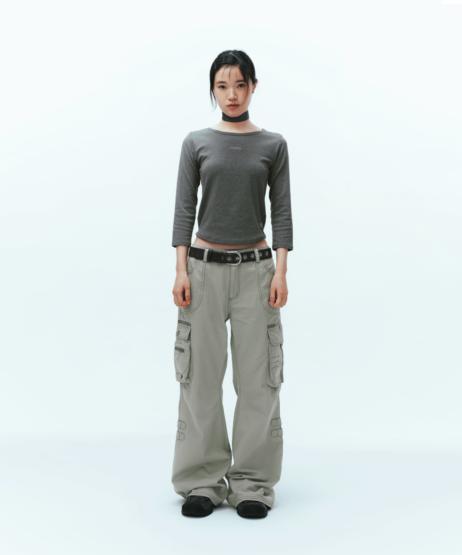 [ Pre-order ] Flame Stud Belt Brown