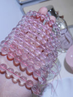 [ 現貨 ] 🇲🇿莫桑比克超透體六芒星粉晶 Natural Mozambique Rose Quartz Bracelet