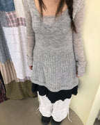 [ Pre-order ] Soft Bell Knit Light Grey
