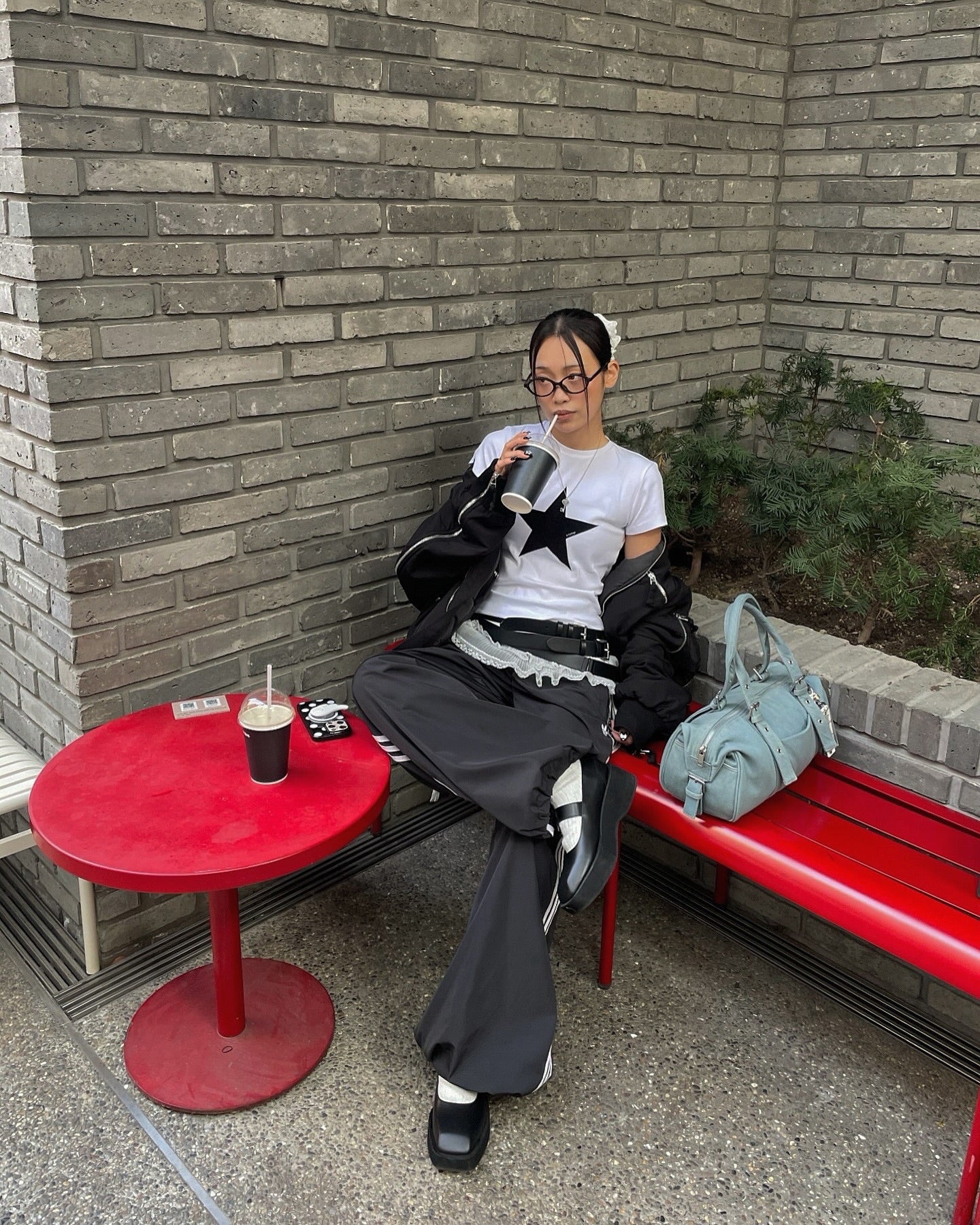 [ Pre-order ] YOUHEE Star Point T-shirts White