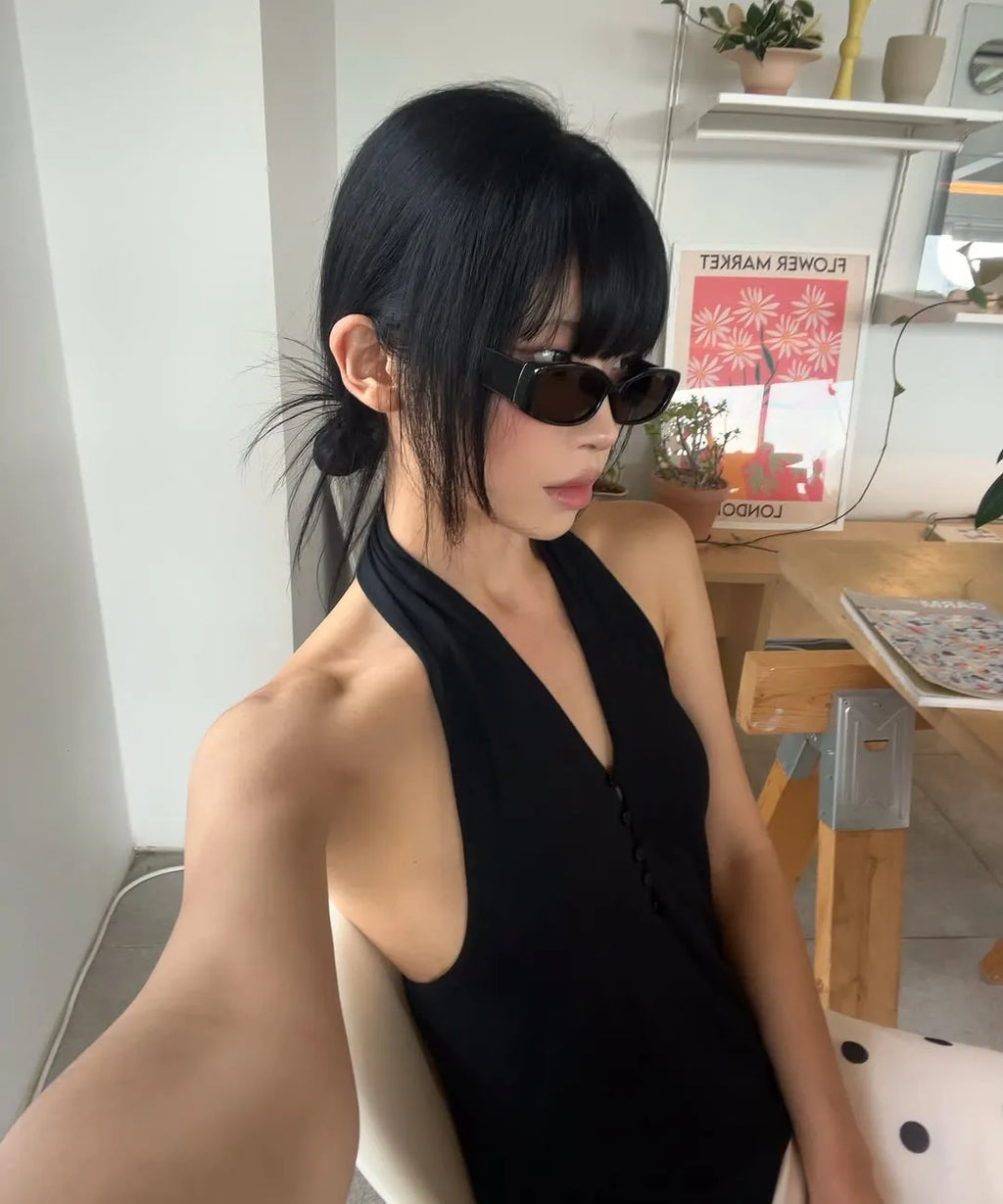 [ 店主極推 Pre-order ] PWC Button-up Jersey Halter Neck Top