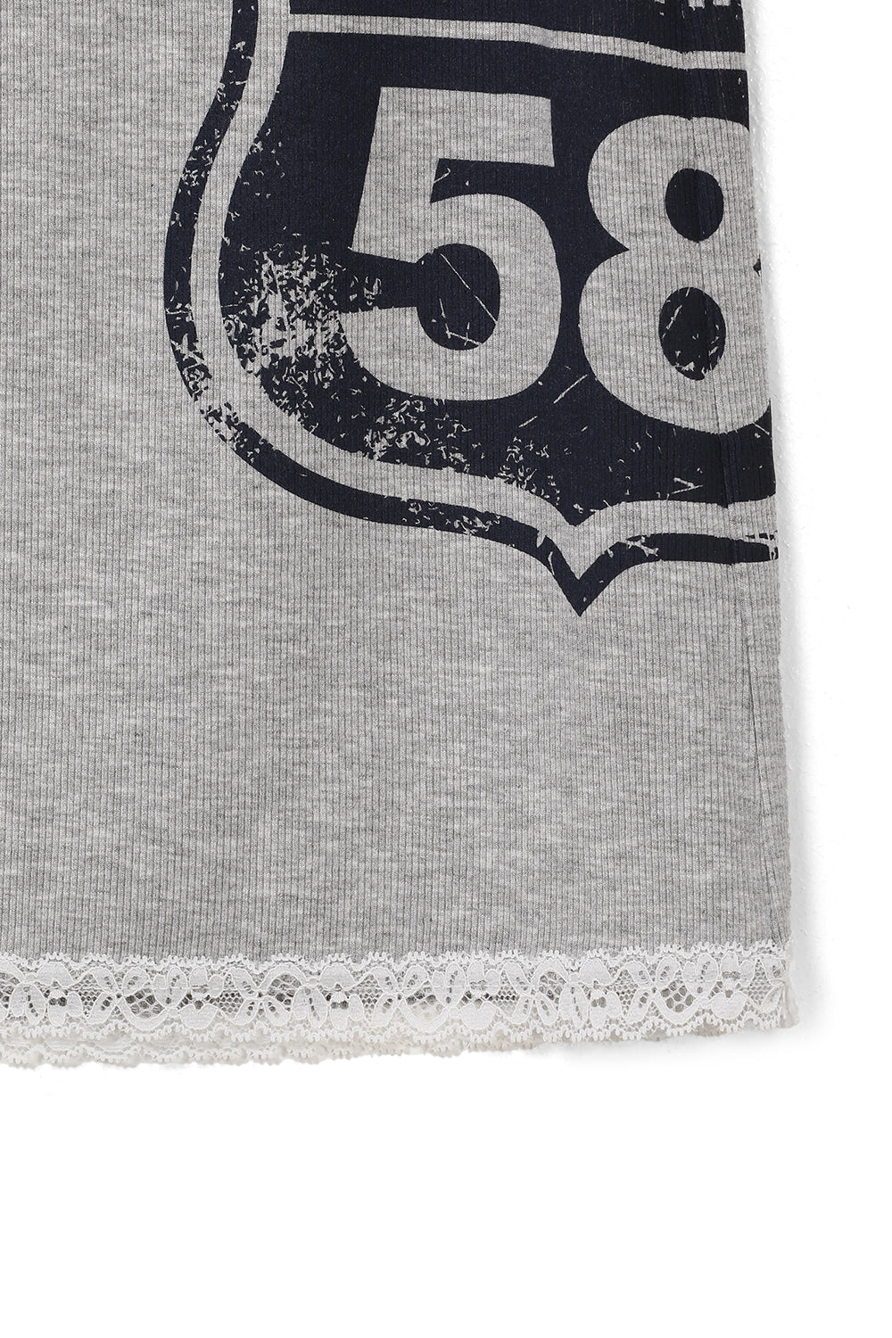 [ Pre-order ] Suburn X Paul Frank Midi Skirt Melange gray