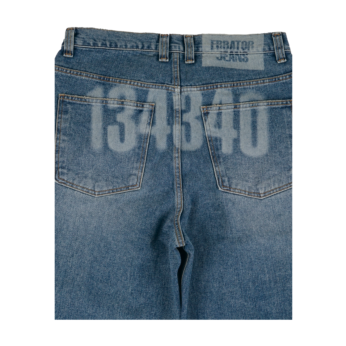 [ Pre-order ] 134340 Vintage Laser Denim Pants Blue