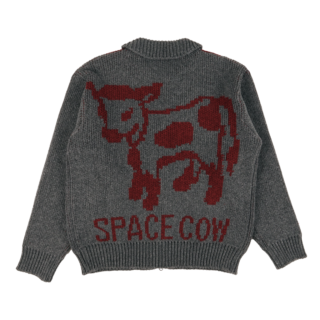 [ Pre-order ] Space Cow Cowichan Knit Jacket Grey
