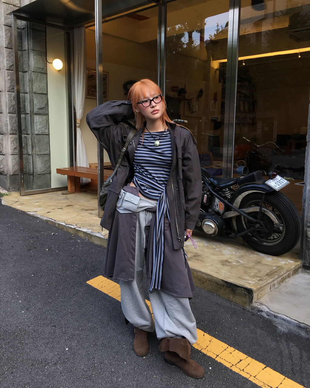 [ Pre-order ] Stripe Strap T-Shirt