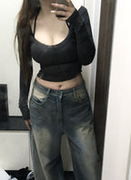 [ Pre-order ] 🇰🇷韓國直送 Vintage Botton Wide Denim Pants