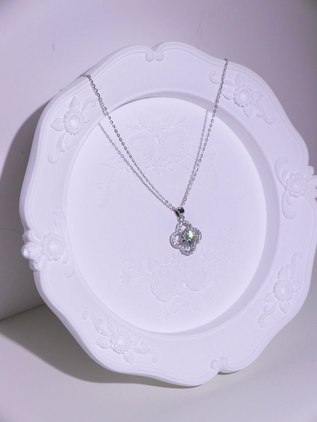 [ 現貨 ] TSC018 設計款莫桑石純銀S925頸鏈