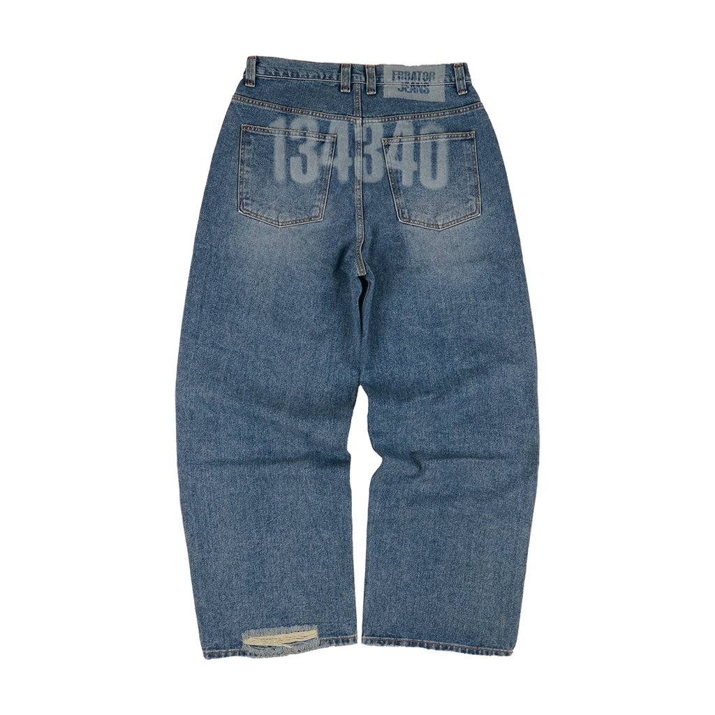 [ Pre-order ] 134340 Vintage Laser Denim Pants Blue
