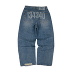 [ Pre-order ] 134340 Vintage Laser Denim Pants Blue