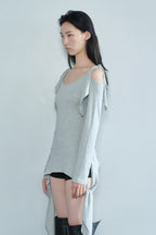 [ 現貨 ] 3way Slit Top Grey
