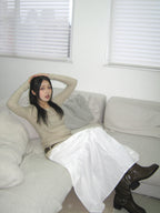 [ KR0458 清貨 ]  薄針織修腰長袖上衣兩色入 Bali Knit Ops