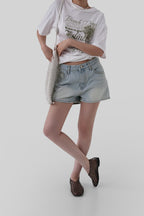 [ Pre-order ] Autumn Made Marina Denim Shorts ( L來港中 )