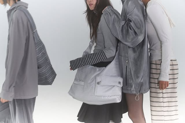 [ Pre-order ] Stripe Pocket Cross Bag