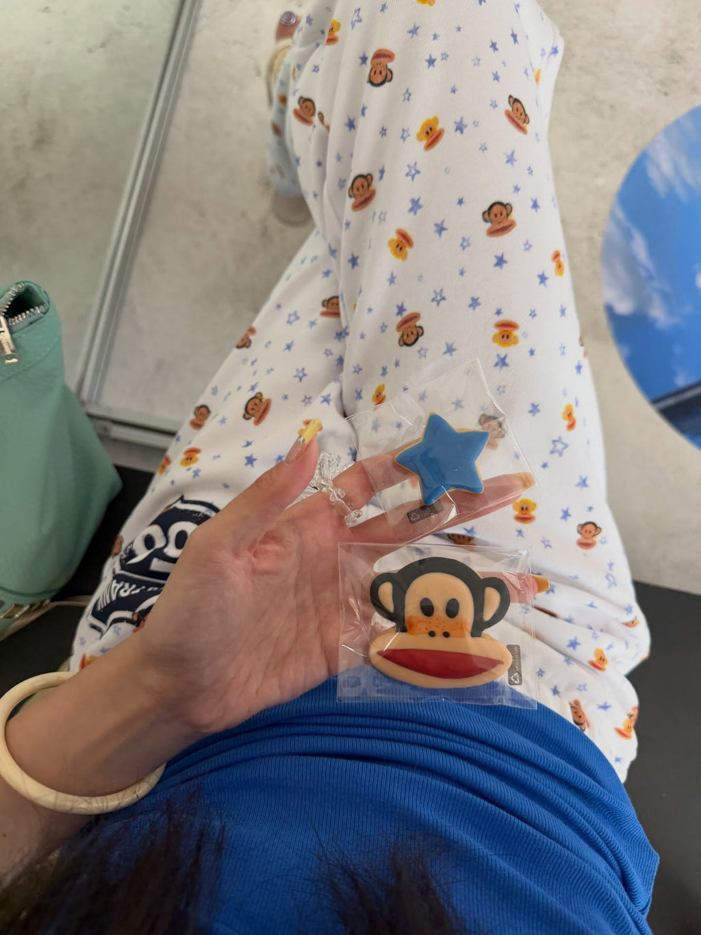 [ Pre-order ] Sunburn X Paul Frank Cotton Banding Pants ( Blue 5/8 順延出貨 )
