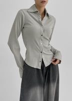 [ Pre-order ] Blackup Color Block Button Shirt