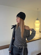 [ Pre-order ] Stripe Strap T-Shirt