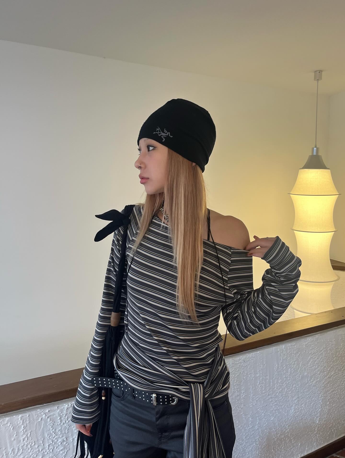 [ Pre-order ] Stripe Strap T-Shirt