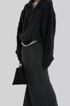 [ Pre-order ] Autumn Made Wool cable Hood Knit