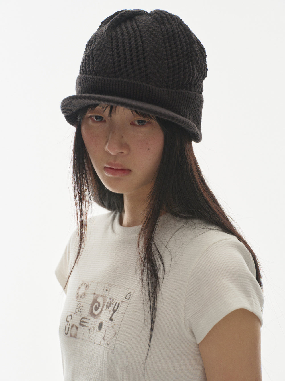 [ 現貨 ] Coy Visor Crochet Beanie