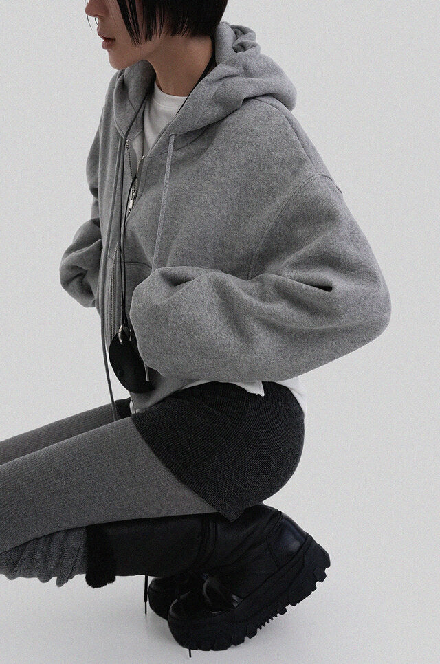 [ Pre-order ] Autumn Kent Sheepskin Hooded Zip-up