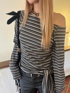 [ Pre-order ] Stripe Strap T-Shirt