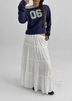 [ Aespa Winter 同款 ] - Blackup Made Boatneck Print Long Sleeve T-shirt