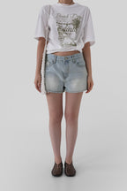 [ Pre-order ] Autumn Made Marina Denim Shorts ( L來港中 )