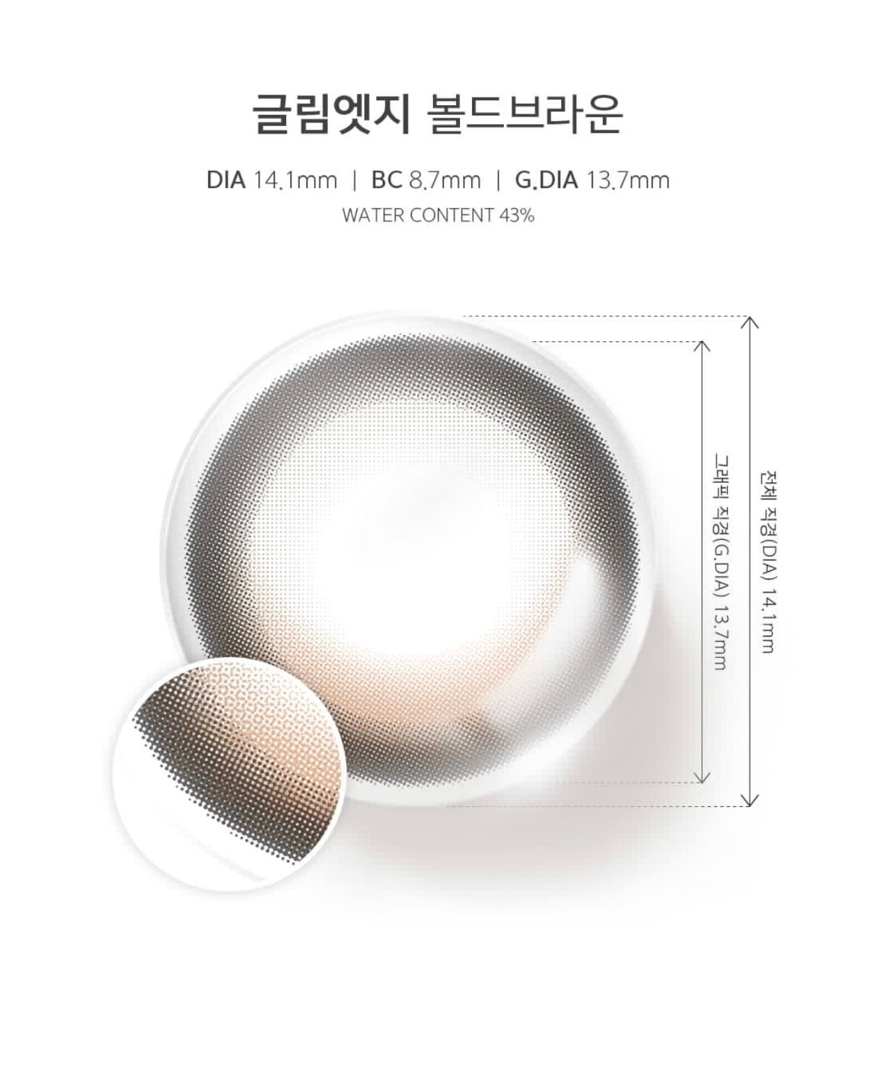 [ Pre-order ] 1+1 1Month Gleam Edge 13.7mm 固定高光 (含水量43%)