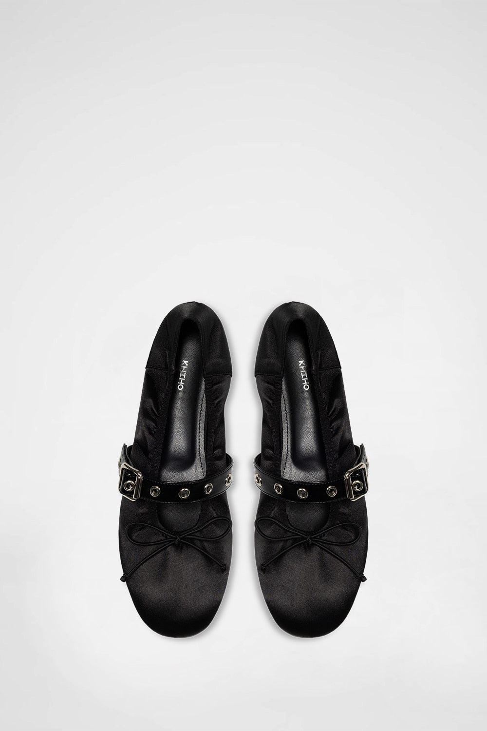 [ Pre-order ] Khiho Satin Shirring Ballerina Flats