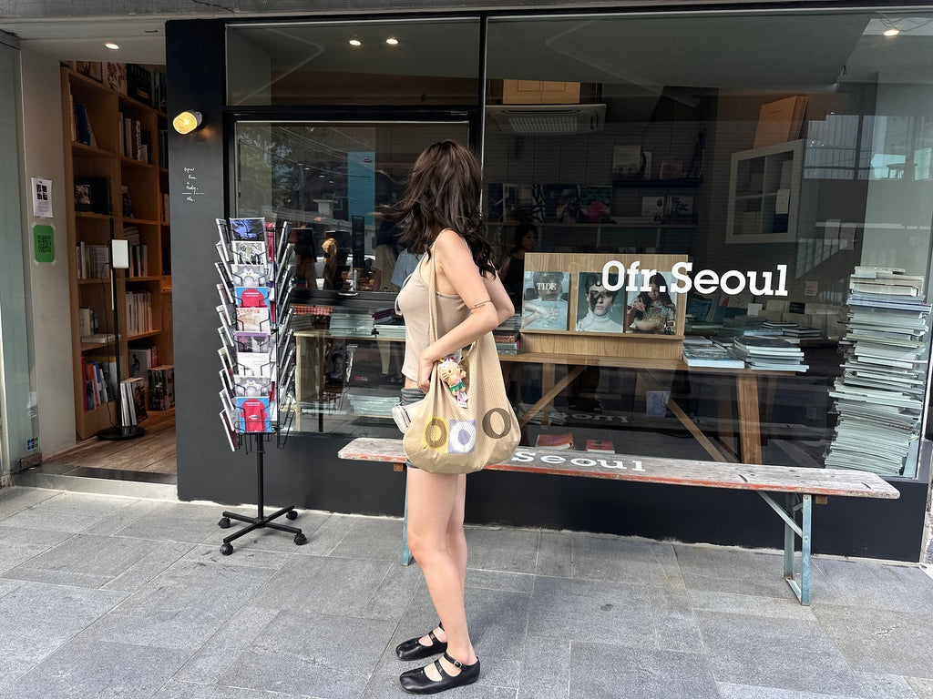 [ 店主推薦 - 現貨 ] ‘O’ Mesh Reversible Tote Bag ( 白色/黃色現貨 )