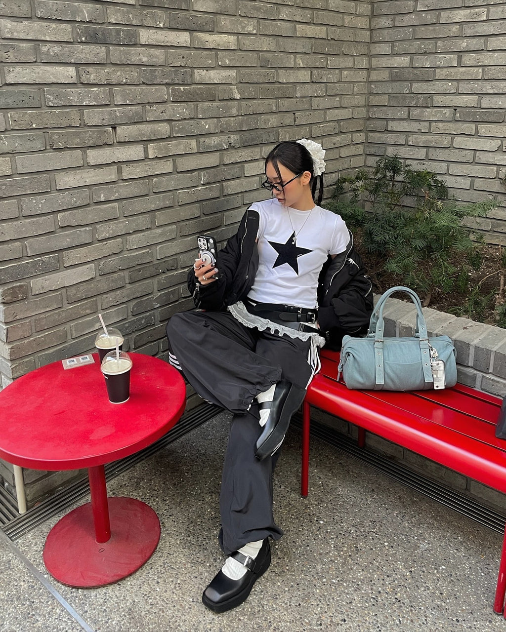 [ Pre-order ] YOUHEE Star Point T-shirts White