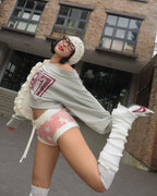 [ 現貨 ] Sculptor Off-Shoulder Cropped Sweatshirt