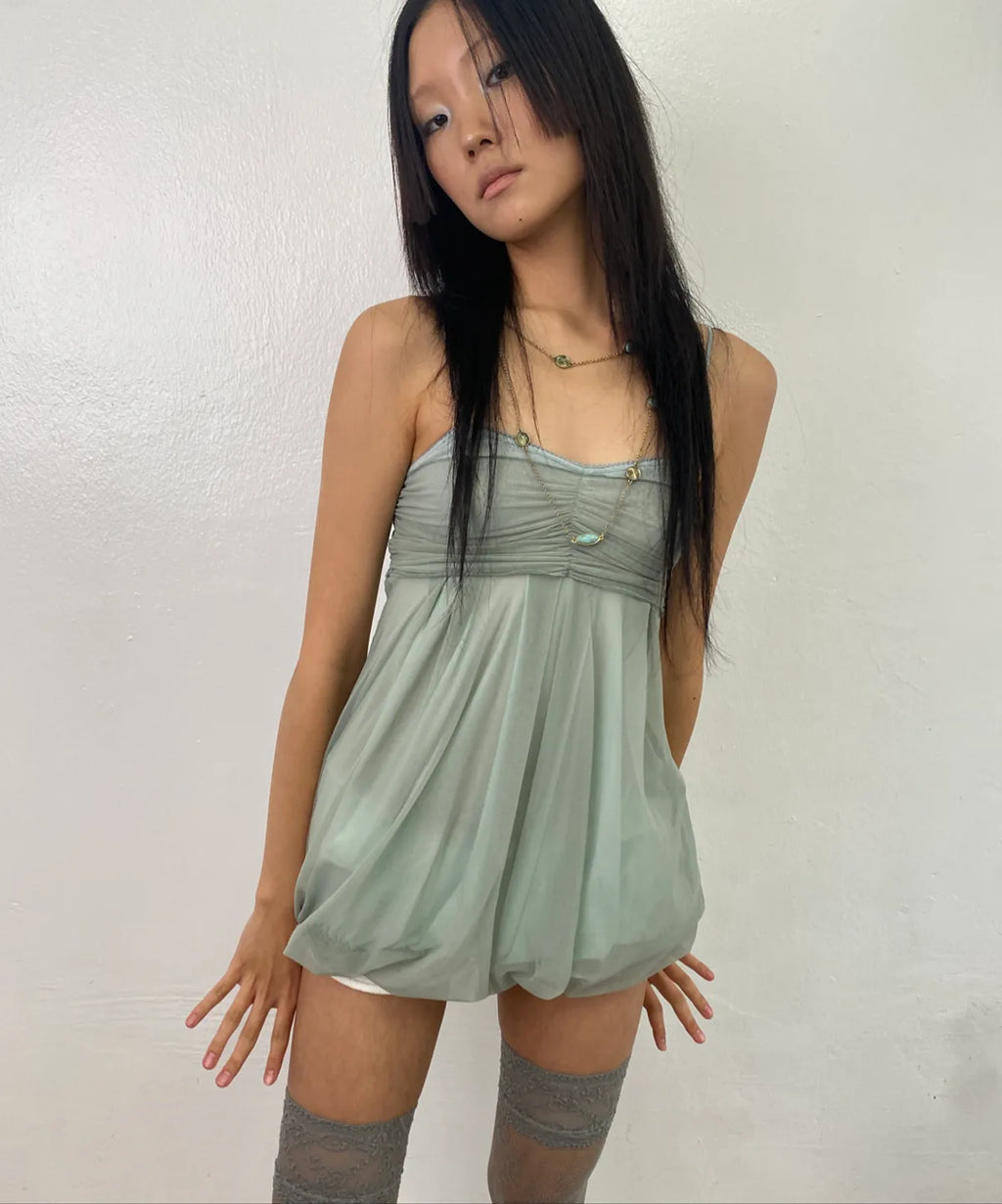 [ Pre-order ] Mesh Fluff Mini Top ( 部分顏色需要30/12才順延出貨 )