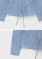 [ Pre-order ] Blackup Made Wellin Waist Stripe Shirt