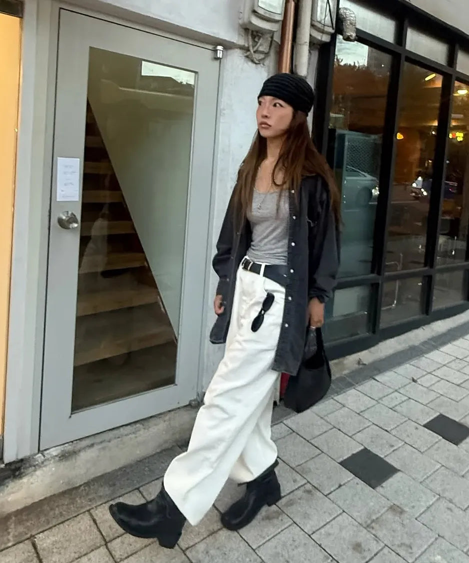 [ Jennie 同款 Pre-order ] Women Era Wide Fit Denim Pants