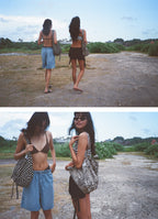 [ Pre-order ] 리버시블 보우 캔버스백 - 도트 블랙