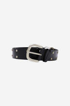 [ Pre-order ] Two Ring Rivet Belt Black