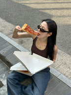 [ 現貨 ] Stud Halter Tank Top ( khaki M 現貨 )