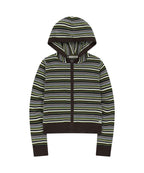 [ Pre-order ] Soft Knit Zip-up Stripe