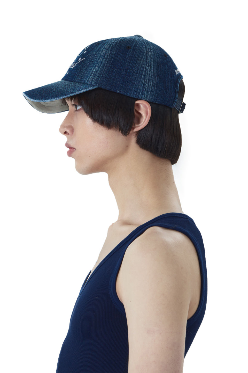 [ Pre-order ] Blessed Stripe Denim Ball Cap