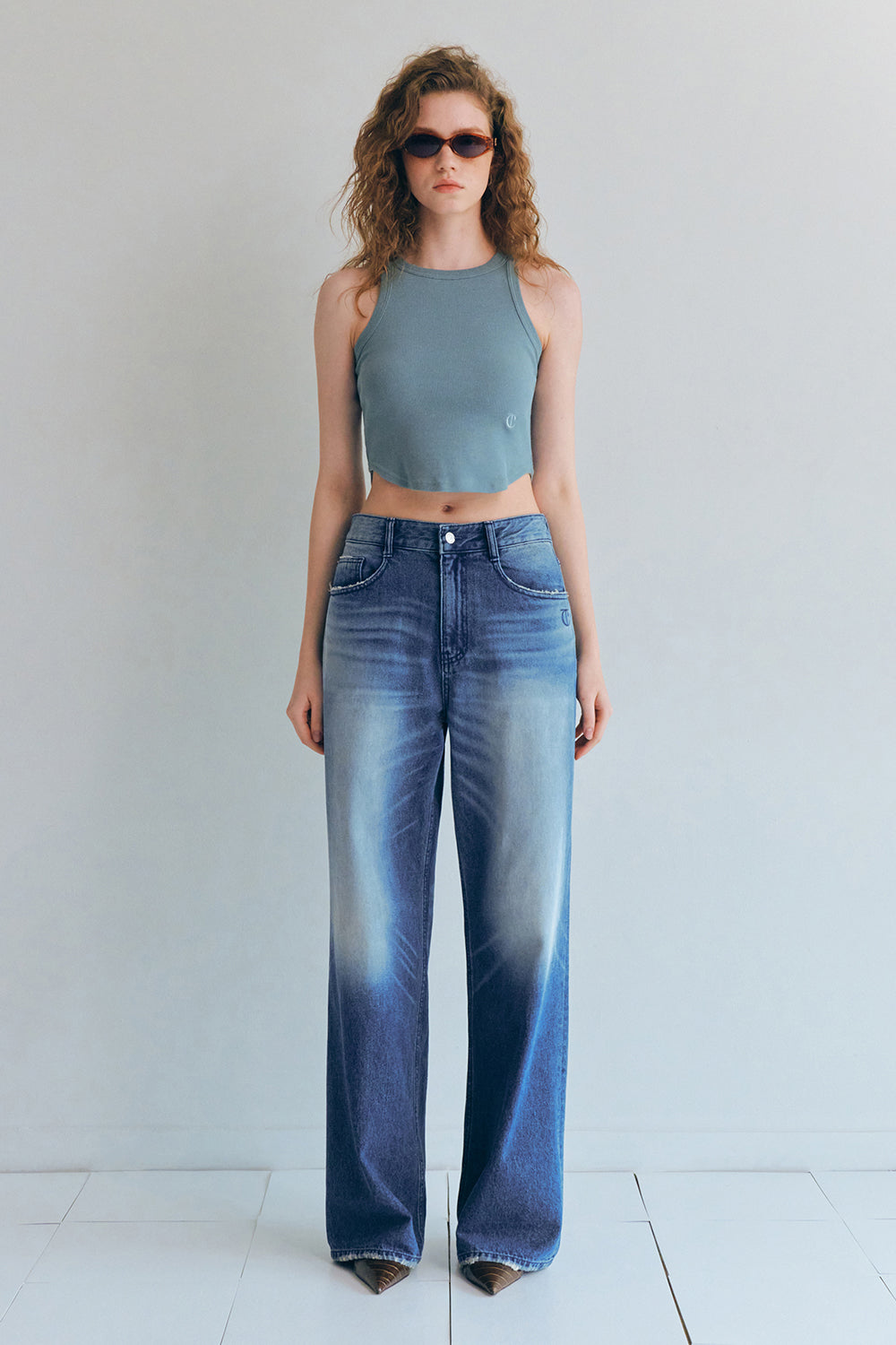 [ 現貨 ] CURRENT Symbol Ribbed Sleeveless